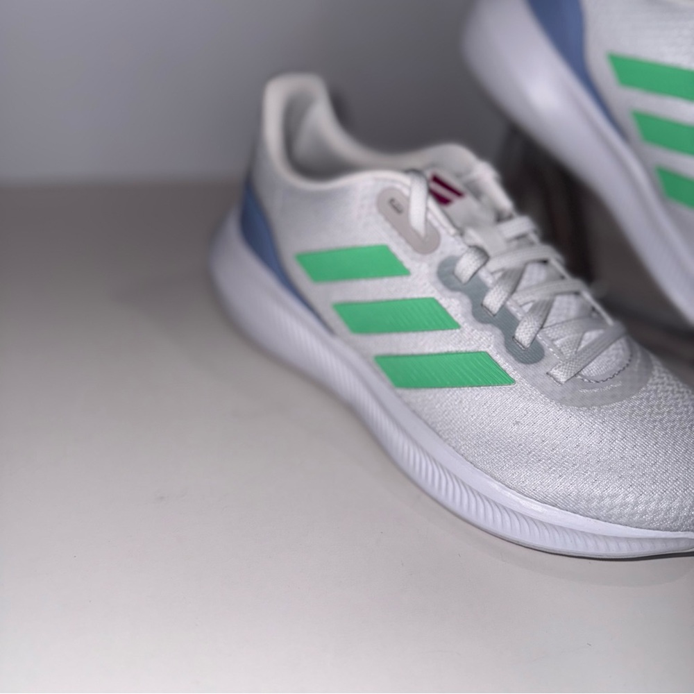 Adidas White Sneakers with Green Accents - Picture 2 of 9